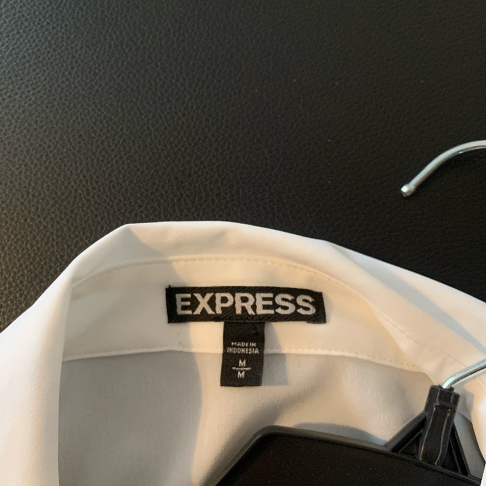 Express White Relaxed Buttoned Blouse - image 2